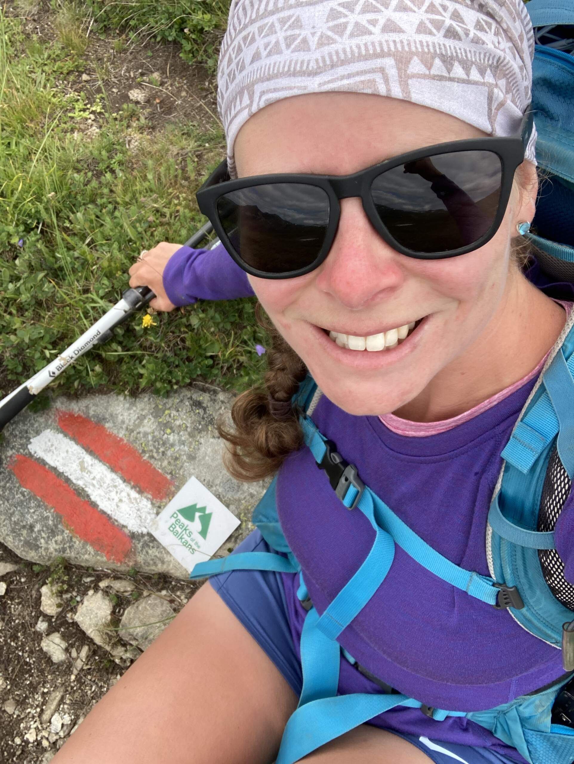 Kristen on the Peaks of the Balkans trail